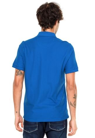 Camisa Polo Aleatory Tradicional Logo Azul