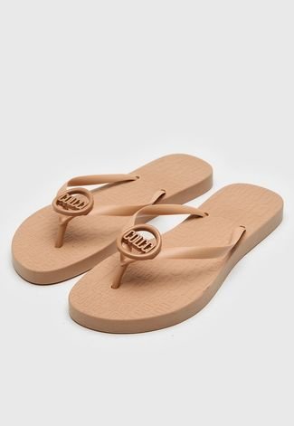 Chinelo Colcci Logo Bege