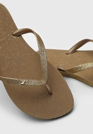 Chinelo BRIZZA Arezzo Glitter Dourado Compre Agora Dafiti Brasil