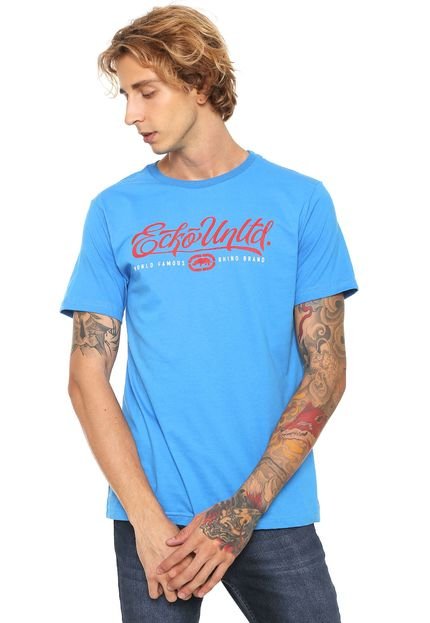 Camiseta Ecko Estampada Azul - Marca Ecko Unltd