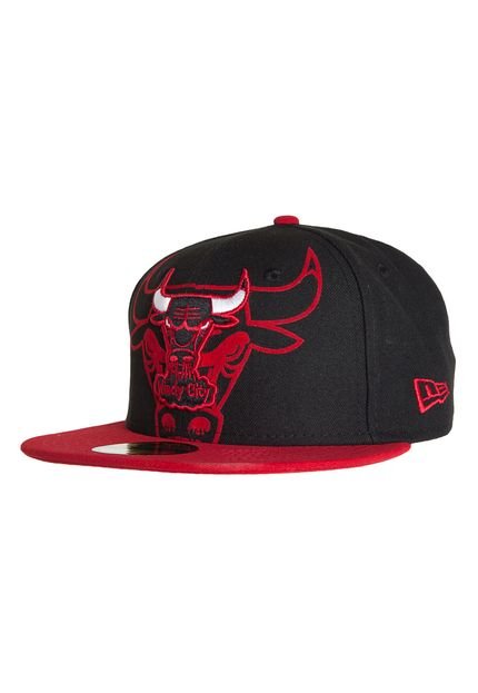 Boné New Era Over Fock Chicago Bulls Preto - Marca New Era
