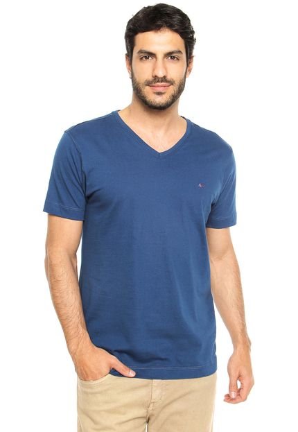 Camiseta Aramis Regular Fit Lisa Azul - Marca Aramis