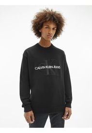 Suéter Embroidery Monogram Negro Calvin Klein
