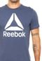 Camiseta Reebok Stacked Logo Azul - Marca Reebok