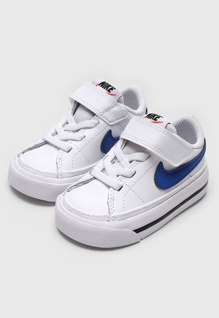Tênis Nike Infantil Court Legacy Branco/Azul - Marca Nike