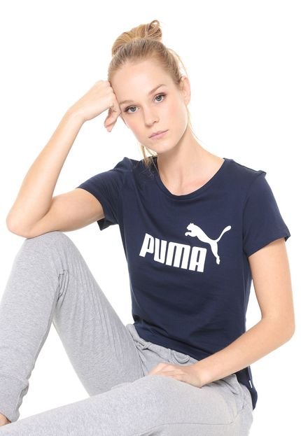 Camiseta Puma Logo Azul-marinho - Marca Puma