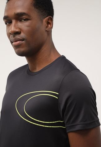 Camiseta Oakley Masc Mod Sport Trn Graphic Mesh Preta