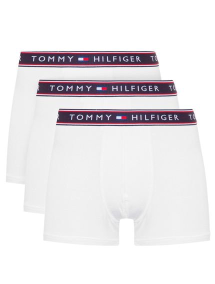 Cueca Tommy Hilfiger Cotton Stretch Trunk Colors Branca Pack 3UN - Marca Tommy Hilfiger