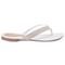 Rasteirinha Feminina Chinelo com Tira de Strass Casual Branco - Marca Lafiume