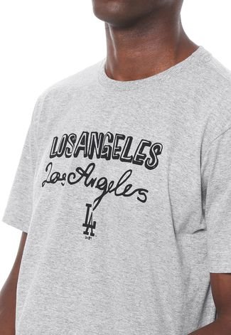 Camiseta New Era Los Angeles Dodgers Cinza