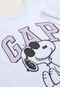 Camiseta Bebê GAP Snoopy Branca - Marca GAP