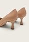 Scarpin Jorge Bischoff de Couro Logo Nude - Marca Jorge Bischoff