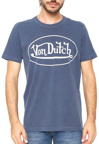Camiseta Von Dutch  Logo Azul