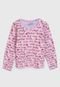 Blusa Brandili Infantil Lettering Rosa - Marca Brandili