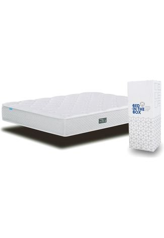 Colchão Bed Ensacada Visco 30mm 193X203X30 Branco Bed In The Box