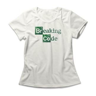 Camiseta Feminina Breaking Code - Off White