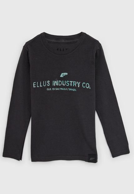 Camiseta Ellus Kids Infantil Lettering Preta - Marca Ellus Kids