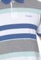 Camisa Polo Wrangler Reta Listrada Branca/Azul - Marca Wrangler