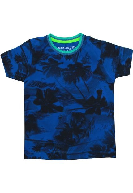 Camiseta Polo Wear Menino Estampa Azul - Marca Polo Wear