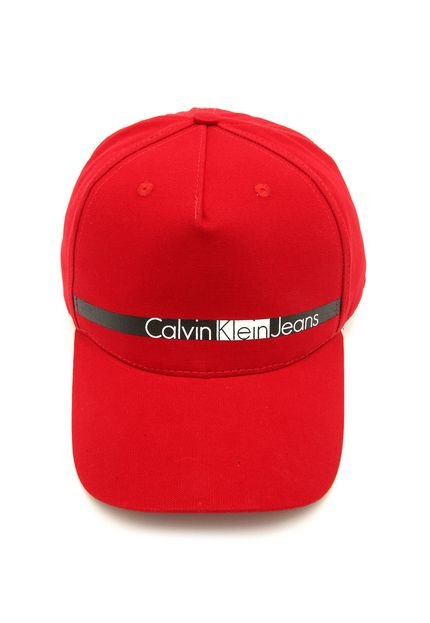 Boné Calvin Klein Snapback Logo Vermelho - Marca Calvin Klein
