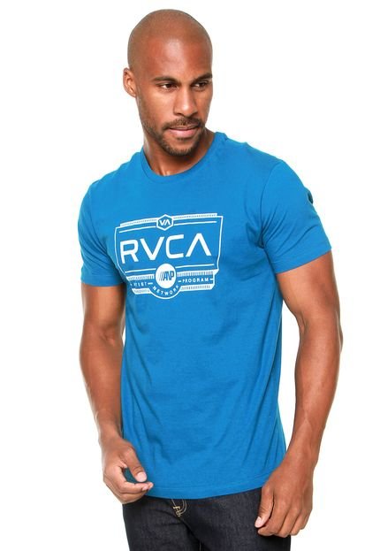 Camiseta RVCA Woodwork Azul - Marca RVCA