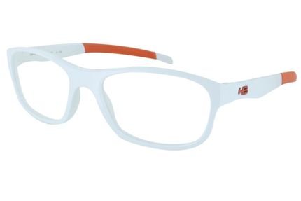 Óculos de Grau HB Polytech 93133/50 Branco Detalhe Vermelho - Marca HB