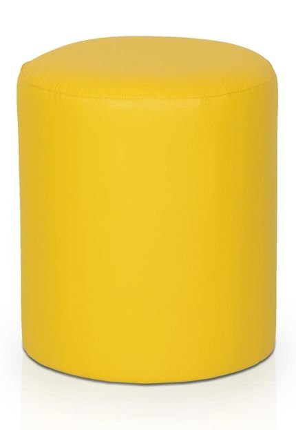 Puff Round Madeira Nobre Amarelo Stay Puff - Marca Stay Puff