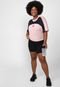 Camiseta Fila Plus Size Sports FF Rosa/Preta - Marca Fila