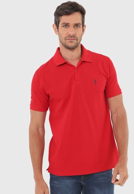 Camisa Polo Aleatory Reta Logo Vermelha - Marca Aleatory