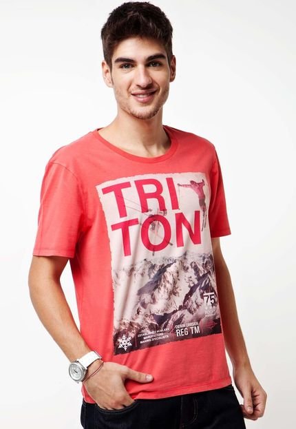 Camiseta Triton Brasil Alpes Vermelha - Marca Triton