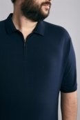 Polo Manga Curta com Zíper Comfort Básica  - Azul Marinho SXGG HIGHSTIL - Marca HIGHSTIL