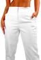 Calça Básica Alfaiataria Social YWC Ind Básica de Cós Alto Elegante Branco - Marca YWC ind