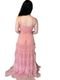 Vestido Longo Levosch Com Camadas Rosa - Marca 77VS LEVOSCH