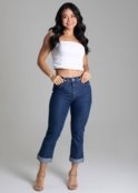 Calça Jeans Sawary Cropped - 278821 - Azul - Sawary - Marca Sawary