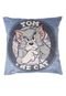 Capa de Almofada Hanna Barbera Poliéster Tom And Jerry The Cat 45x45cm Azul. - Marca Hanna Barbera