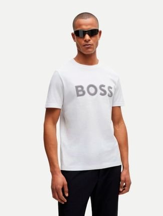 Camiseta Hugo Boss Regular Tee 1 Mesh Branca