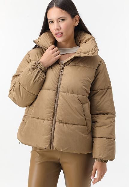 Jaqueta Puffer Only Lisa Bege - Marca Only