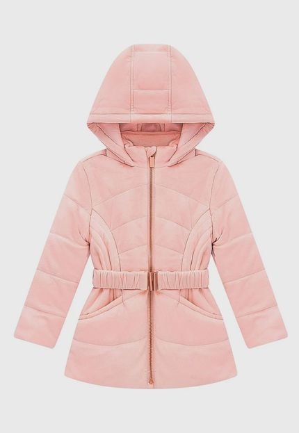 Jaqueta Aveludada Infantil Milon Rosa - Marca Santo Anjo Moda Infantil