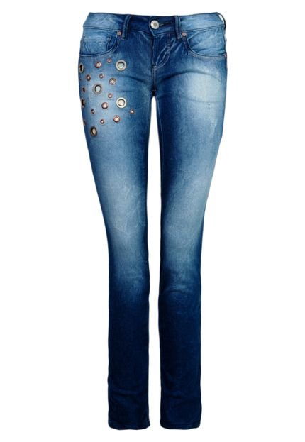 Calça Jeans Sommer Skinny Grace Ilhós Azul - Marca Sommer