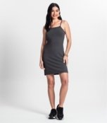 Vestido Canelado De Alça Select Cinza - Marca Select