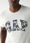 Camiseta GAP Slim Logo Off-White - Marca GAP