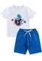 Kit 4 Conjuntinho Infantil Camiseta Bermuda Verão Curto Calor Levinho Estampado - Marca COLBACHO