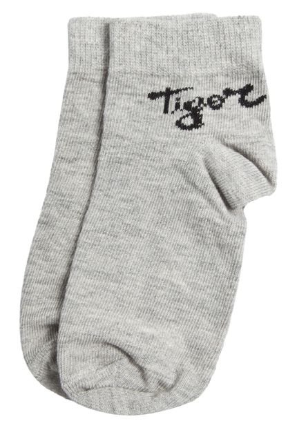 Meia Tigor T. Tigre Logo Cinza - Marca Tigor T. Tigre