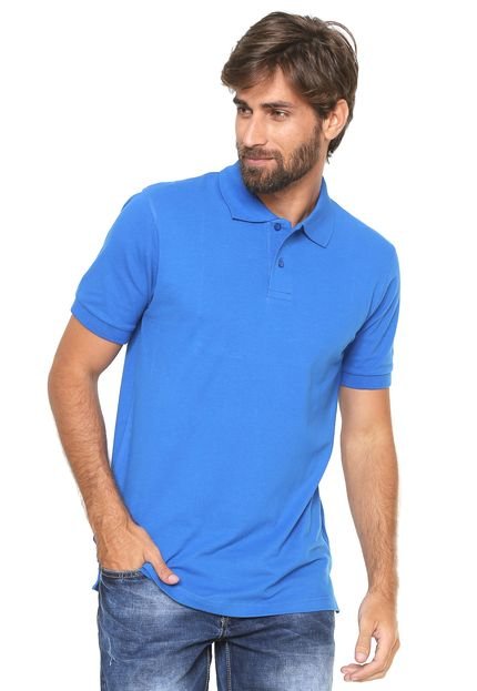 Camisa Polo Crocker Reta Lisa Azul - Marca Crocker