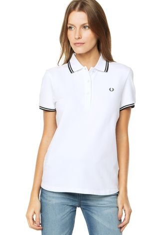 Camisa Polo Fred Perry TWIN Tipped Branca
