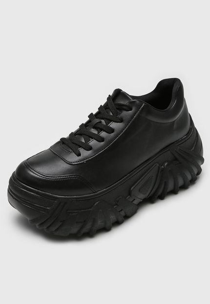 Tênis Dad Sneaker Chunky Forever 21 Recortes Preto - Marca Forever 21