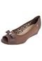 Peep Toe Piccadilly Marrom - Marca Piccadilly