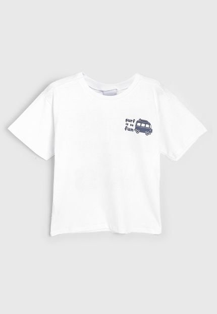 Camiseta Infantil Malwee Kids Estampada Branca - Marca Malwee Kids