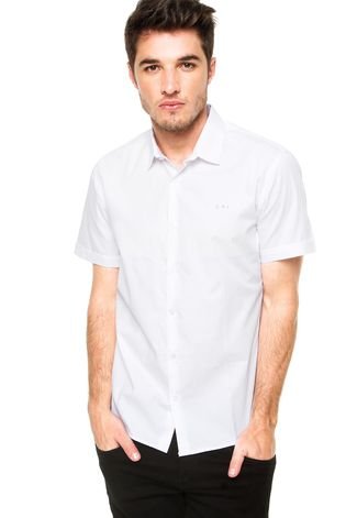 Camisa Manga Curta Calvin Klein Jeans Logo Branca