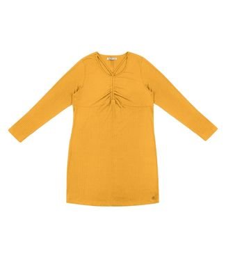 Vestido Plus Size Em Ribana Canelada Secret Glam Amarelo
